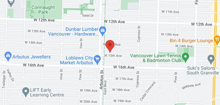 map of 2045 W 15TH AVENUE